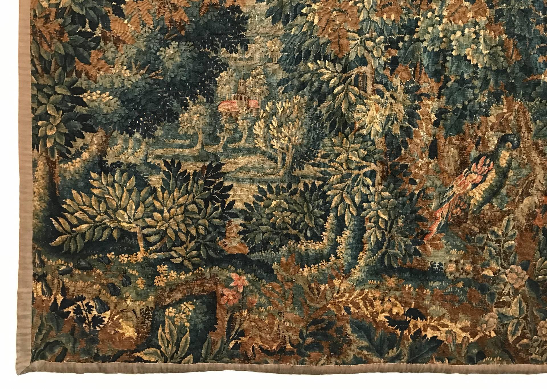 18th Century and Earlier 18th Century Flemish Verdure Tapestry