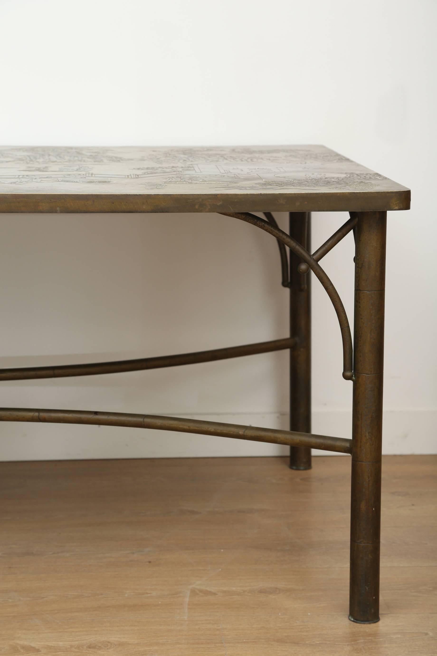 Bronze Dining Table by Philip and Kelvin LaVerne 