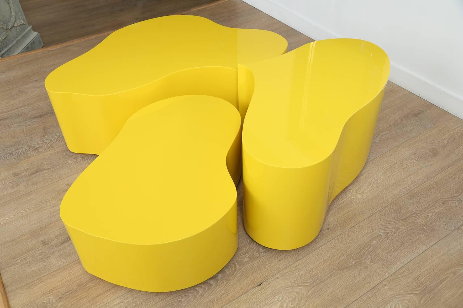 Late 20th Century Vintage Set of Free-Form Coffee Tables