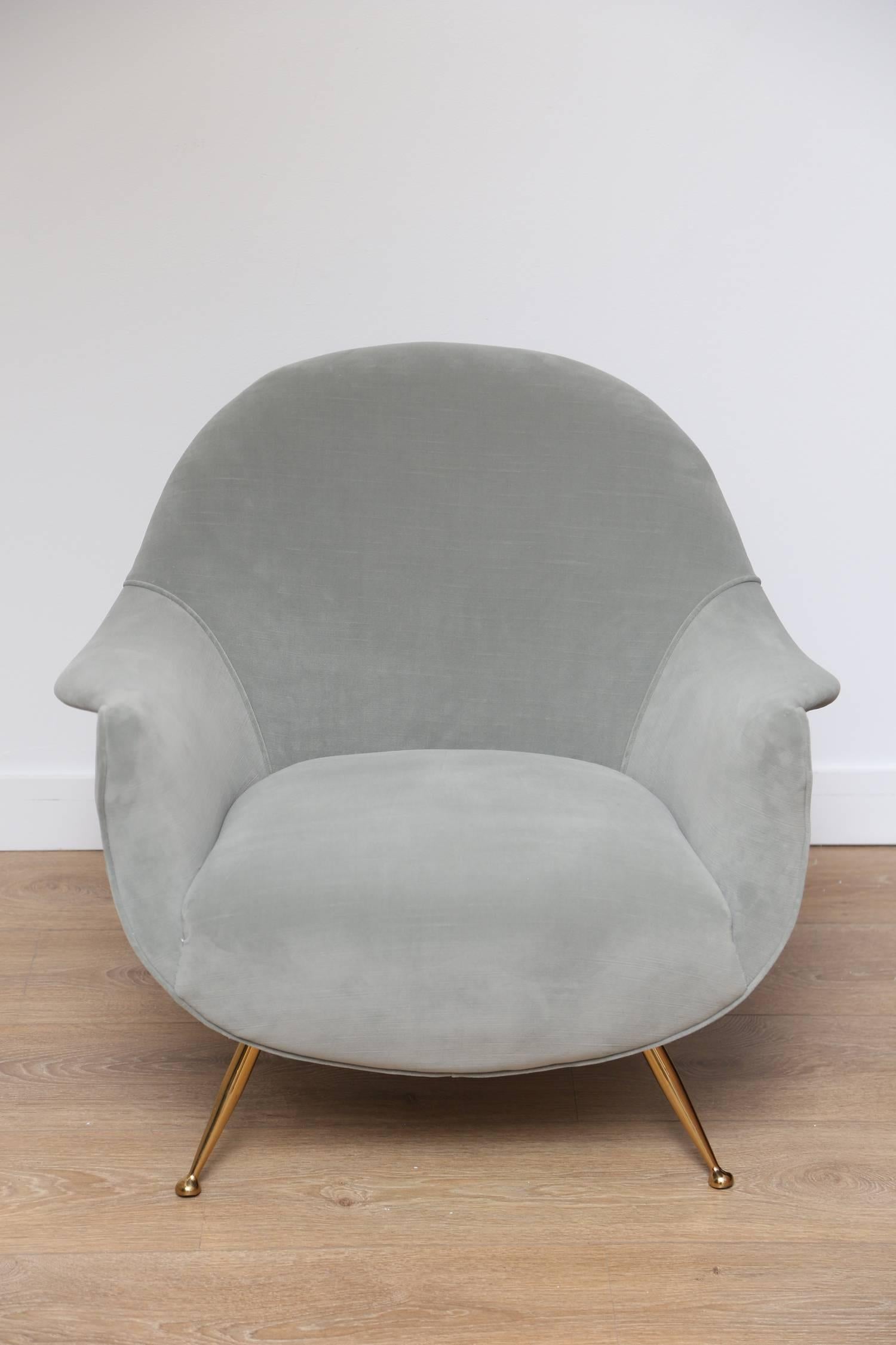 Mid-Century Modern  Mid-Century Italian Barrel Back Lounge Chairs