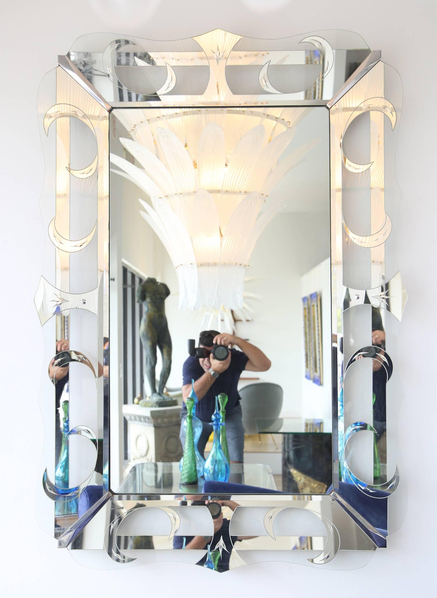 A rare grand scale Hollywood Regency mirror, USA, 1960s.