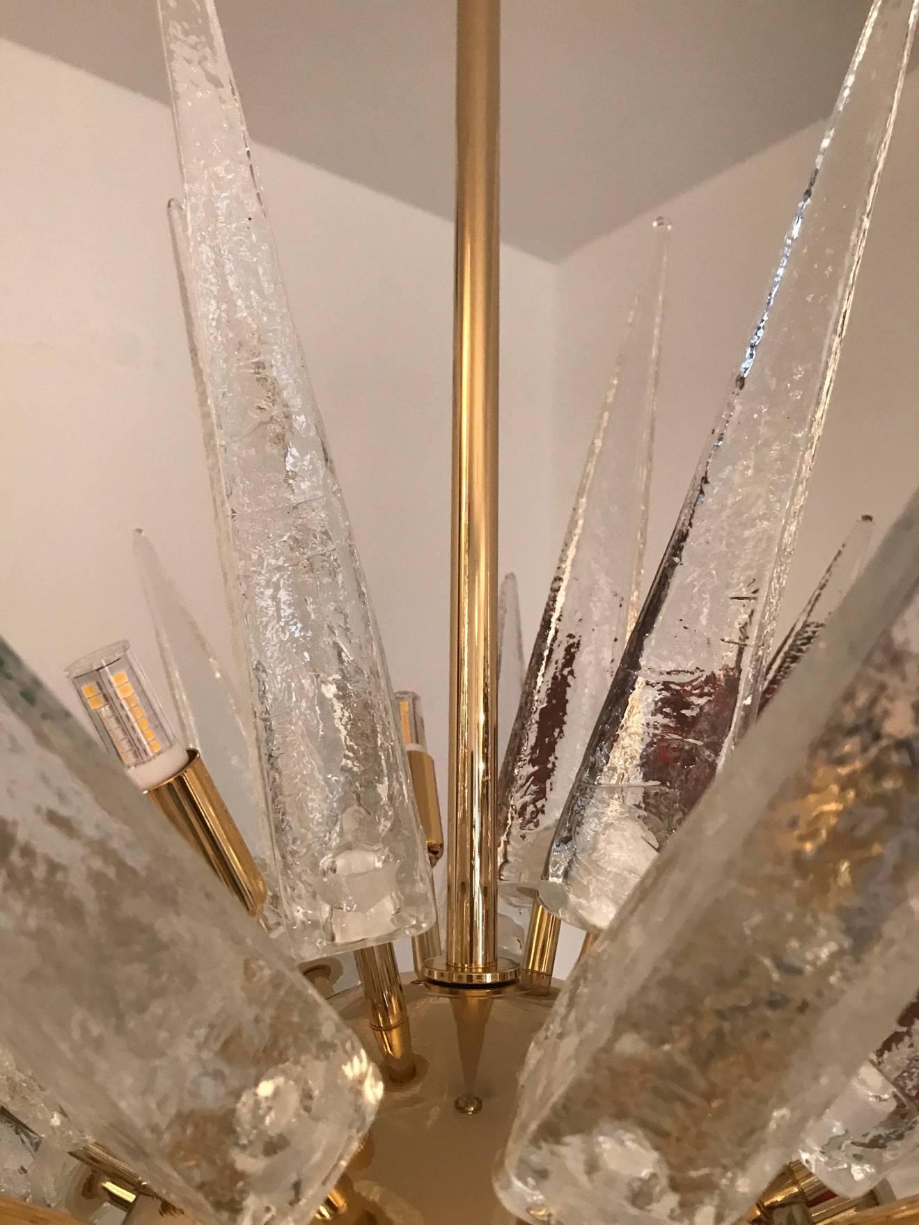 Contemporary  Sputnik Chandelier with Handblown Murano Glass