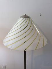 Mid-Century Modern Italian Lino Tagliapietra Style Glass / Chrome Floor Lamp