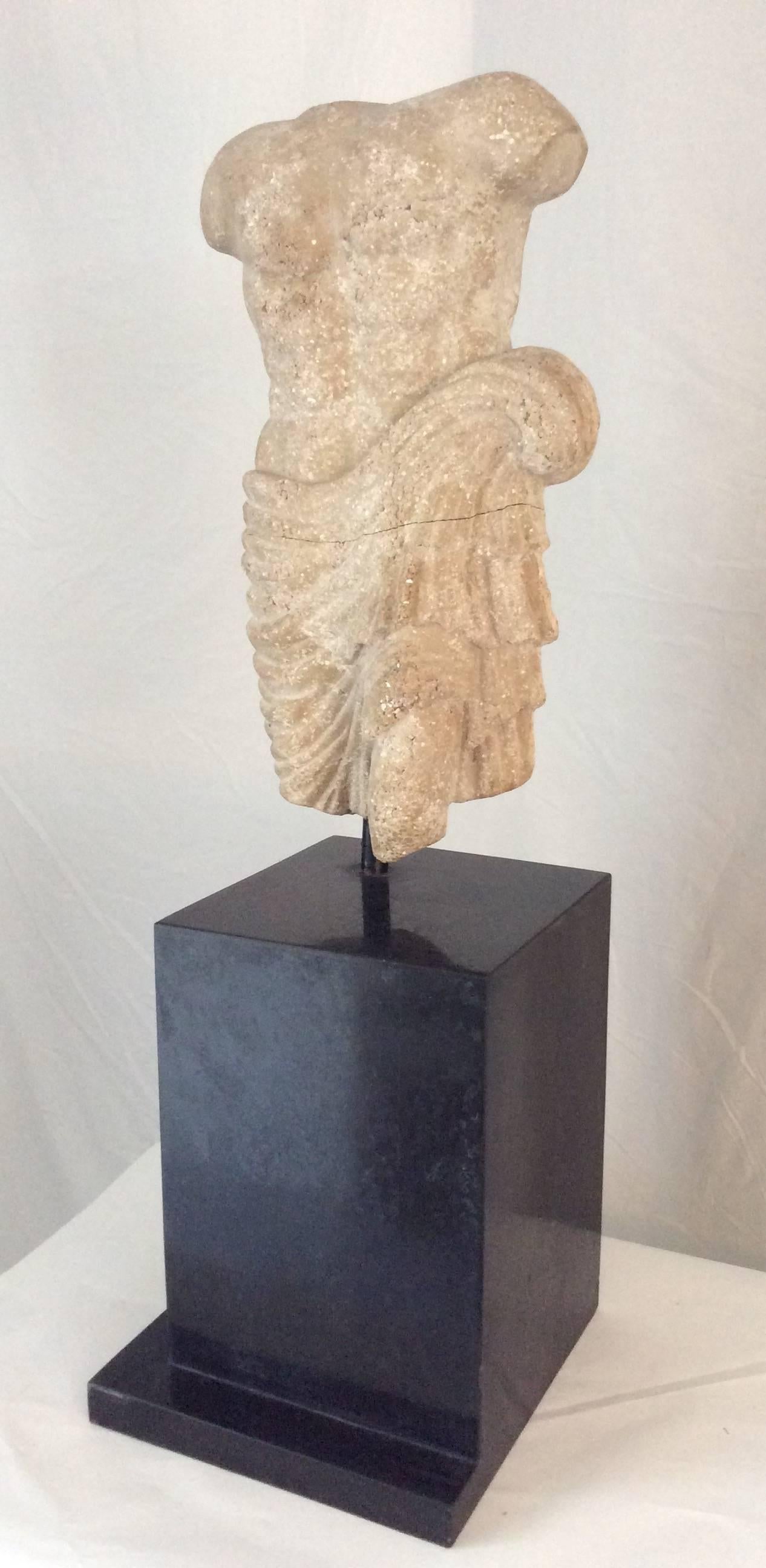 Greco Roman Decorative Antique Style Greco / Roman Stone Male Torso / Bust Sculpture
