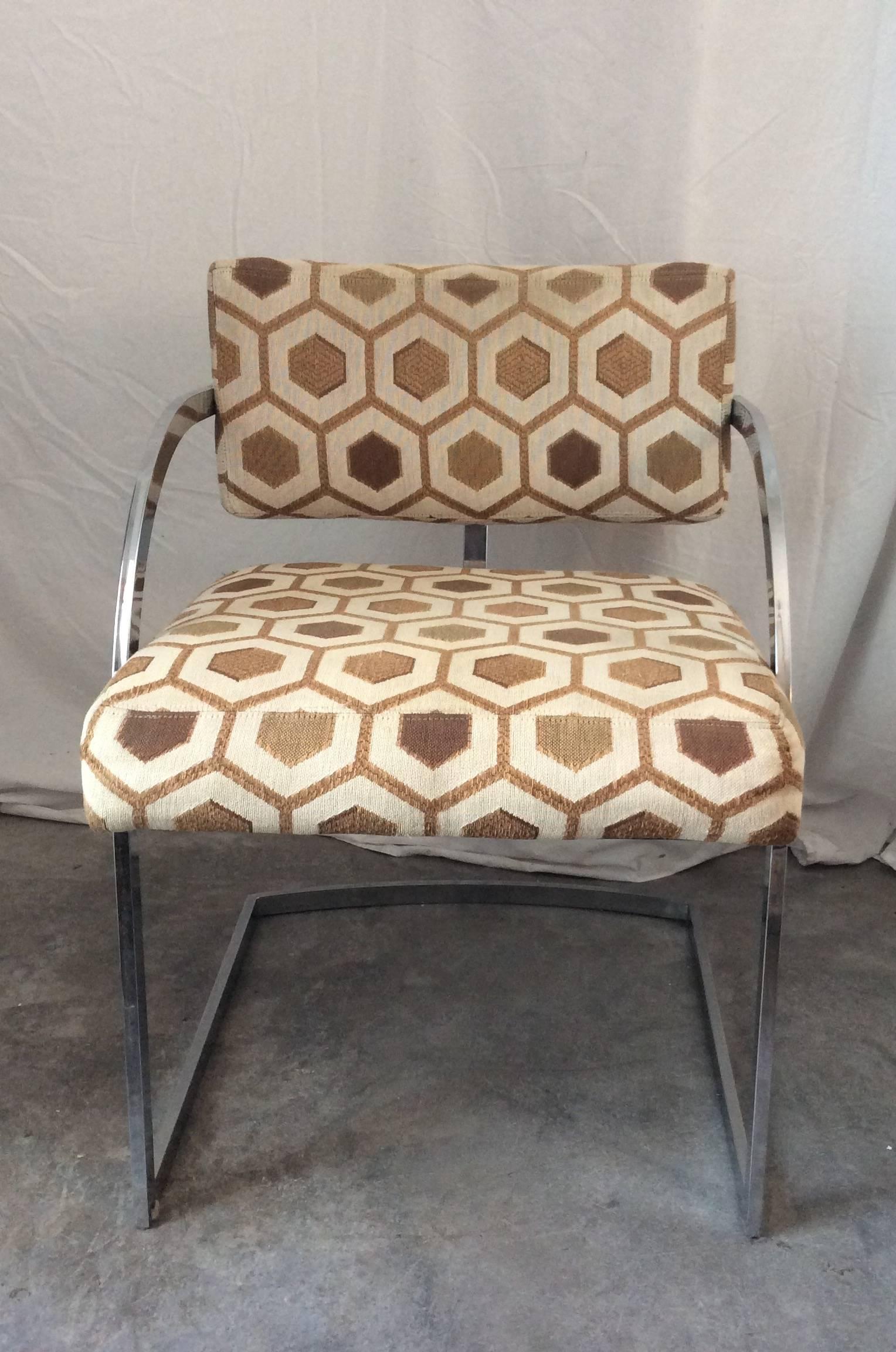 20th Century Four Mid-Century Modern Thayer Coggin Milo Baughman Chrome Dining Chairs