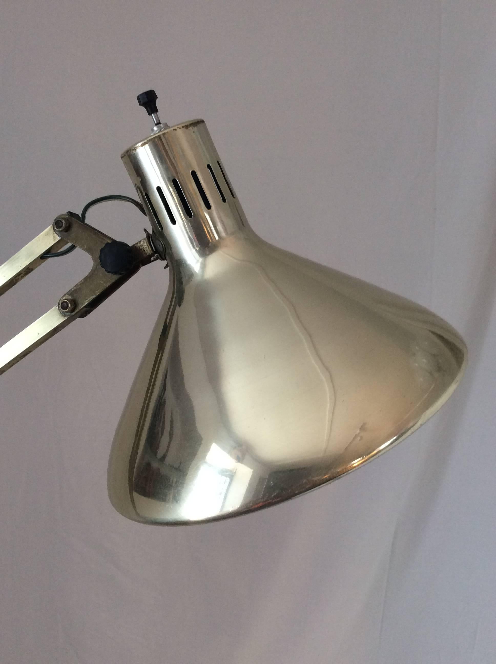 Mid-Century Modern Gaetano Pesce Style Architecture Brass Adjustable Floor Lamp 1