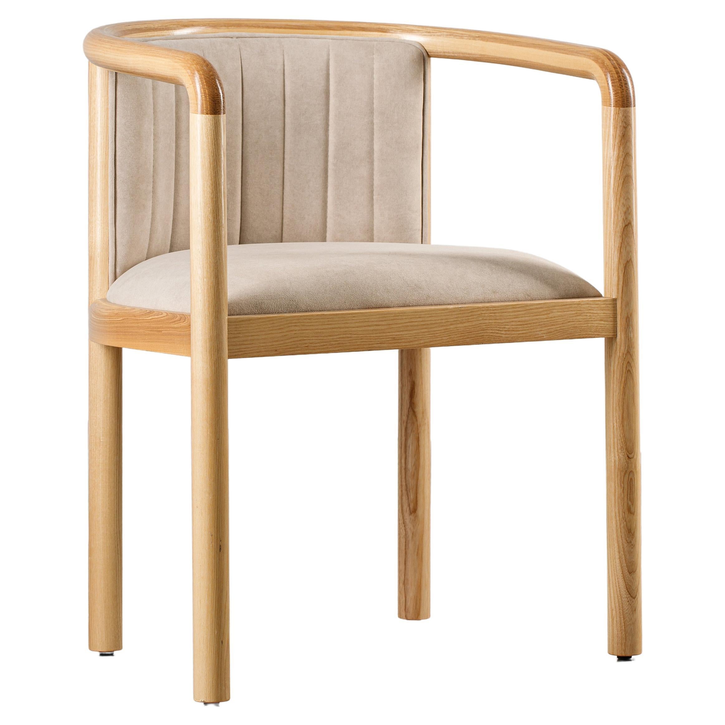 Beige Modern Alton Solid Wood Dining Chair
