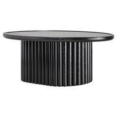 Table basse moderne en bois massif de frêne noir