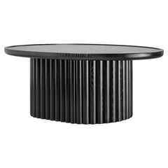 Modern Black Ash Solid Wood Coffee Table 