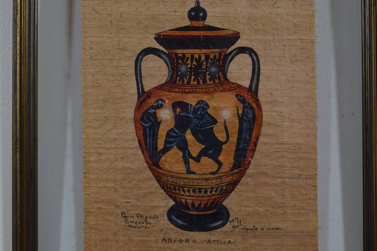 Two Italian Paintings on Paper of Greek Vessels, 20th Century For Sale 1