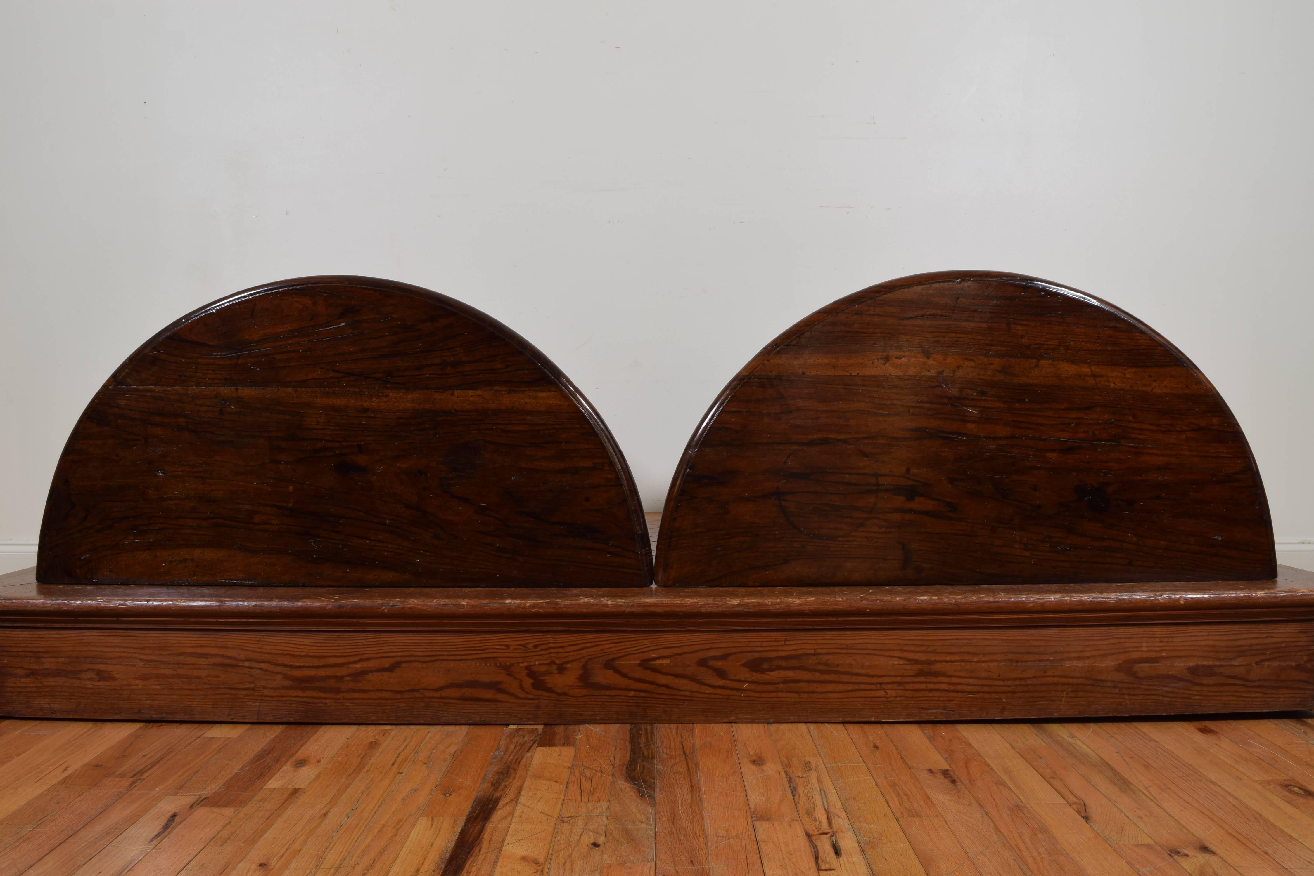 Pair of Italian, Emiliana, Carved Demilune Console Tables, 19th Century In Excellent Condition In Atlanta, GA