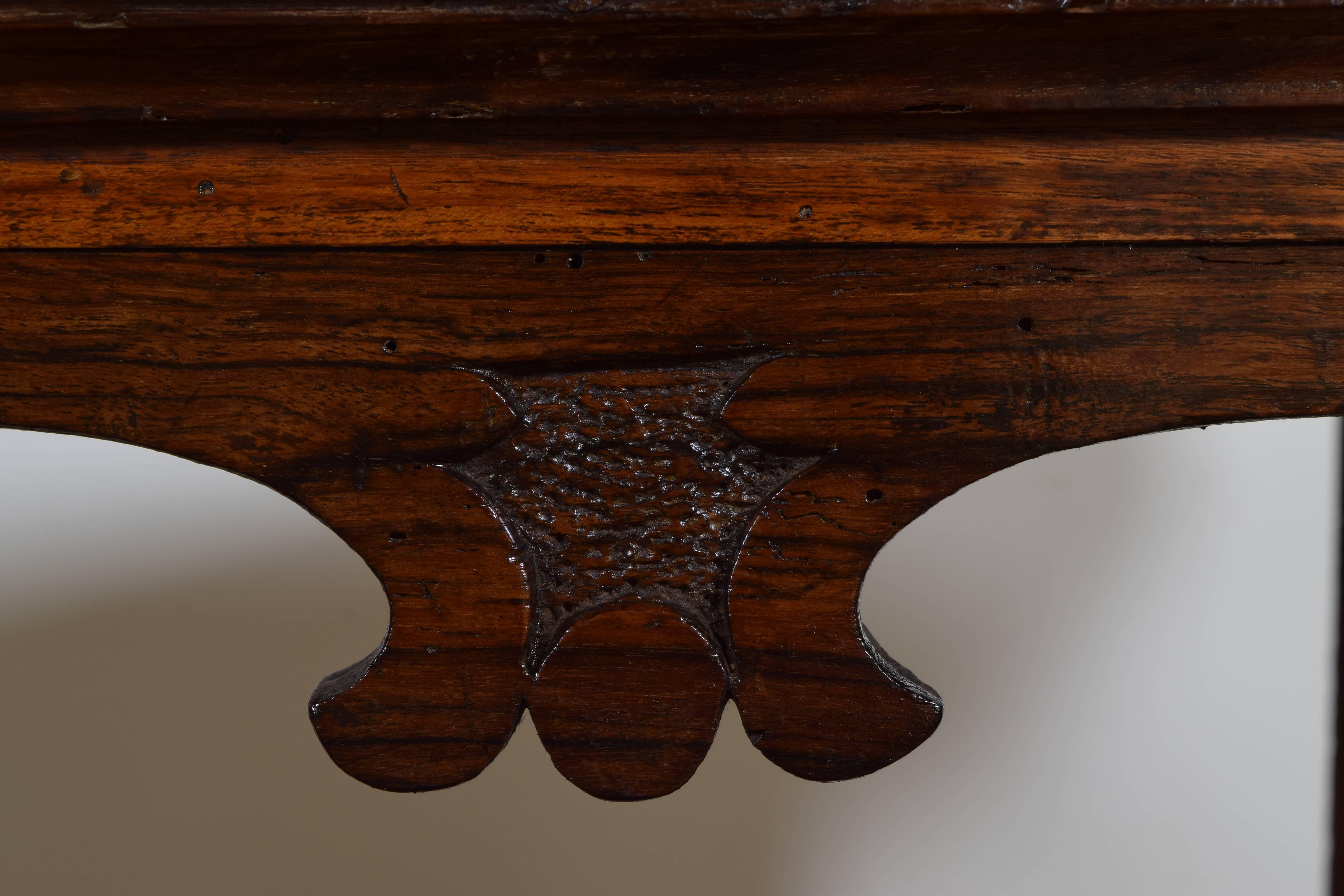 Pair of Italian, Emiliana, Carved Demilune Console Tables, 19th Century 3