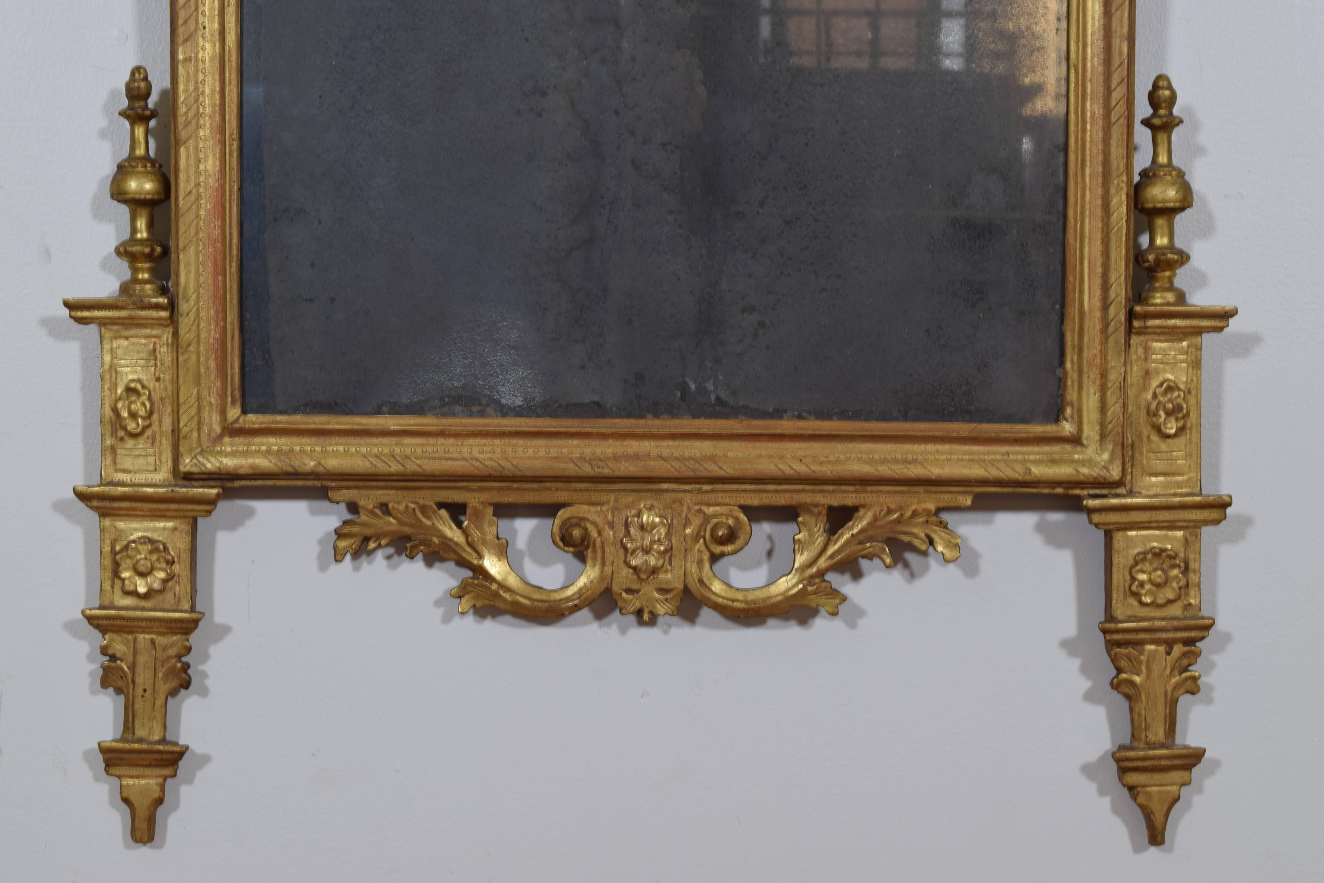 Italian, Tuscany, Late 18th Century Carved Giltwood Mirror 2