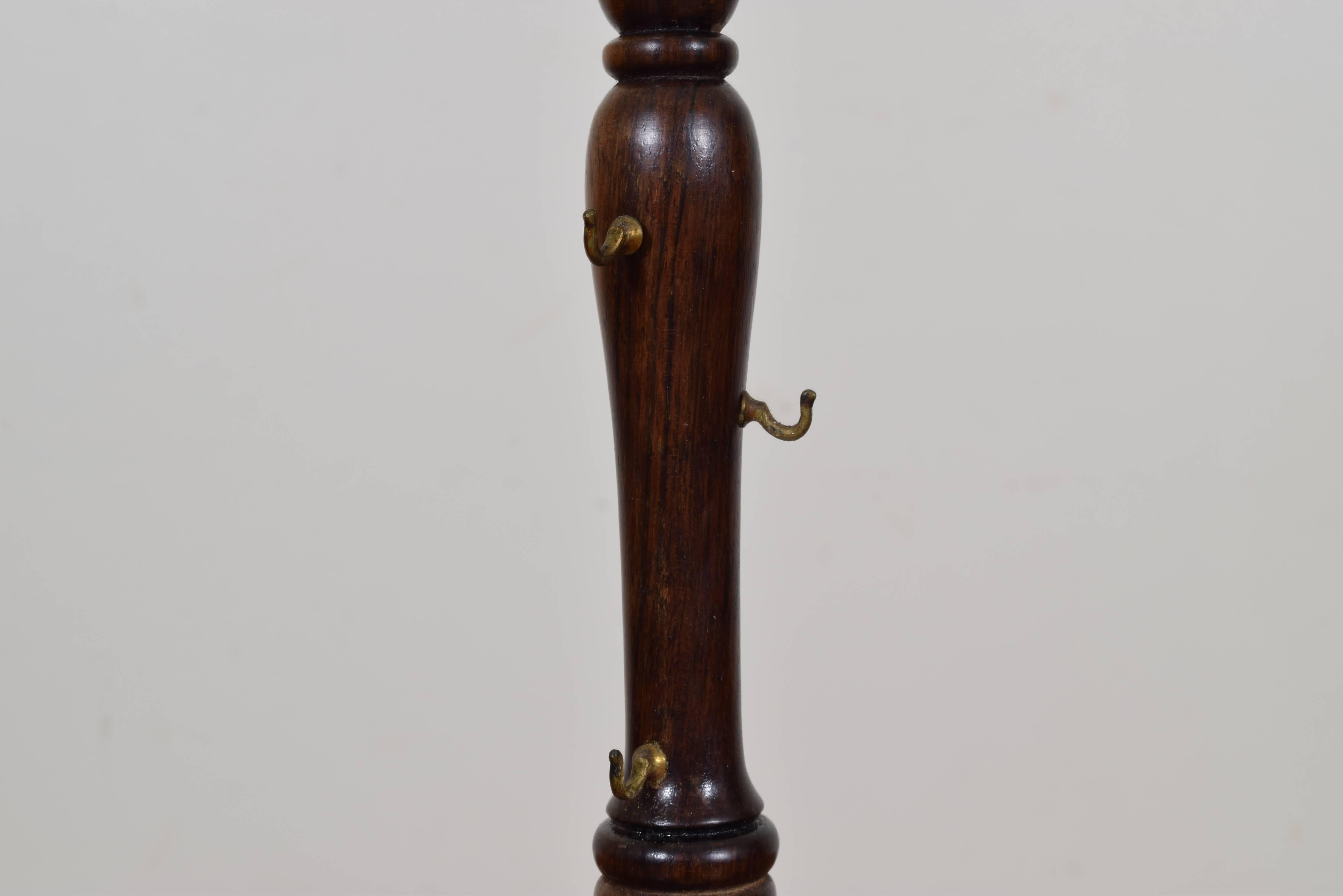 Louis Philippe Italian Mid-19th Century Turned Walnut Keystand