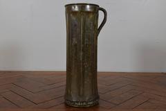 French Art Nouveau Brass Handled Umbrella Stand, Turn of 20th Century
