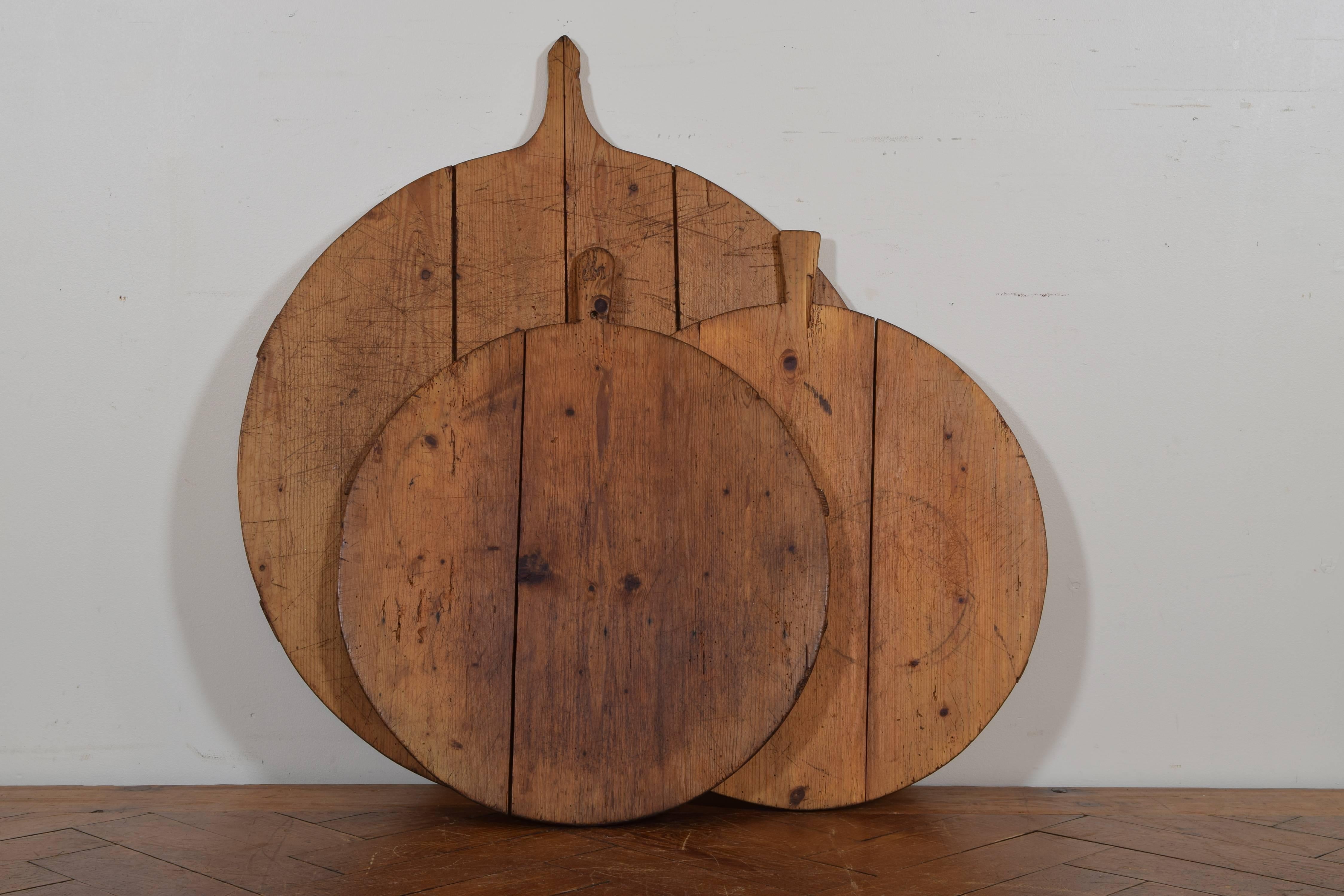 Rustic French Trio of Cutting Boards, Early 20th Century
