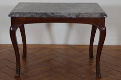 French Louis XV Period Walnut Salon Table with Bronze Mounts, 18th Century