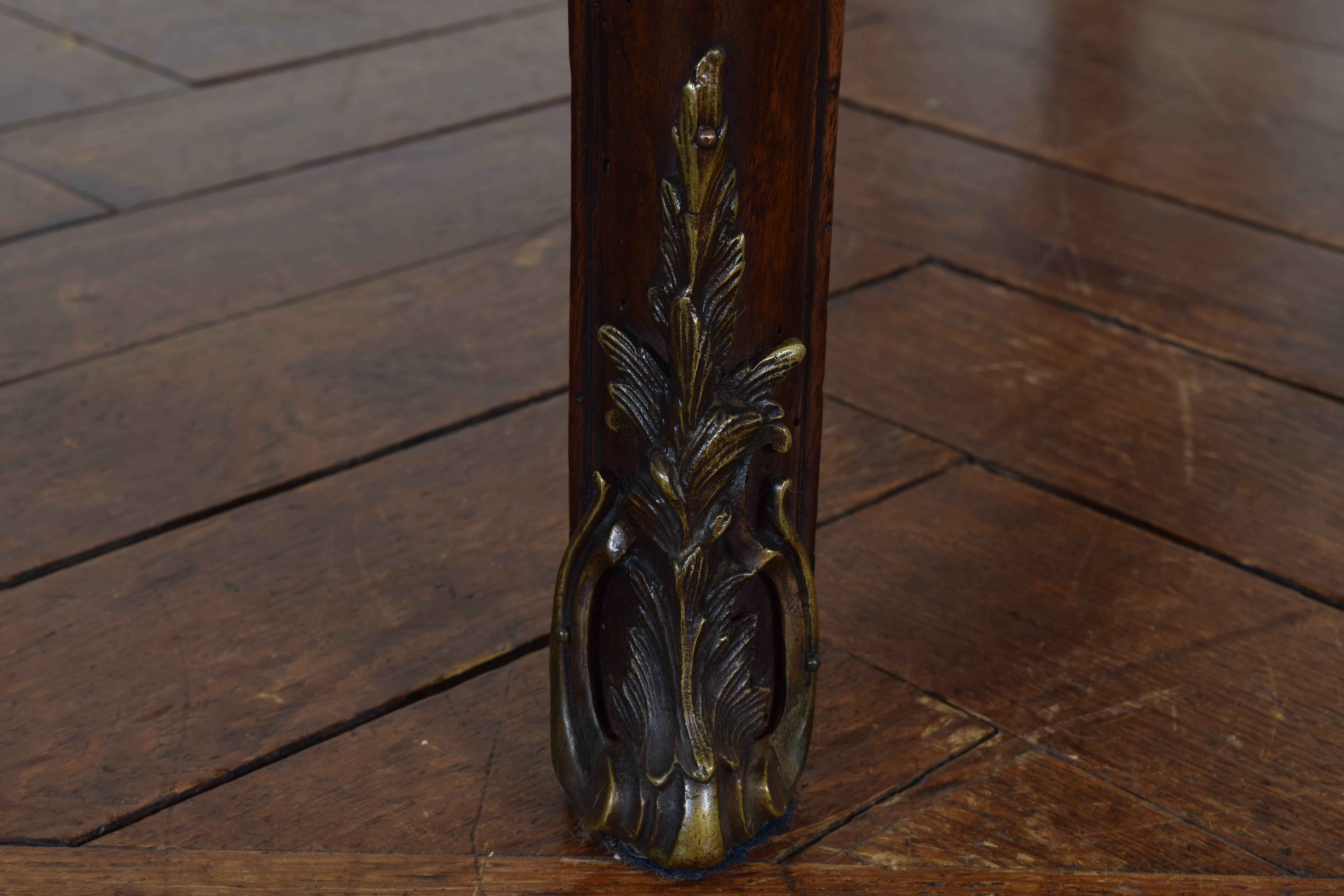 French Louis XV Period Walnut Salon Table with Bronze Mounts, 18th Century 3