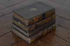 French Book-Form Concealed Decanter Set, Early 20th Century