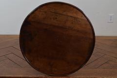 French Walnut Neoclassic Spiral Carved Table, First Quarter of the 19th Century