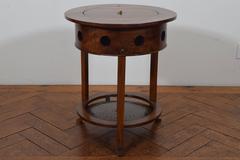 Rare French Directoire Period Walnut and Copper Table