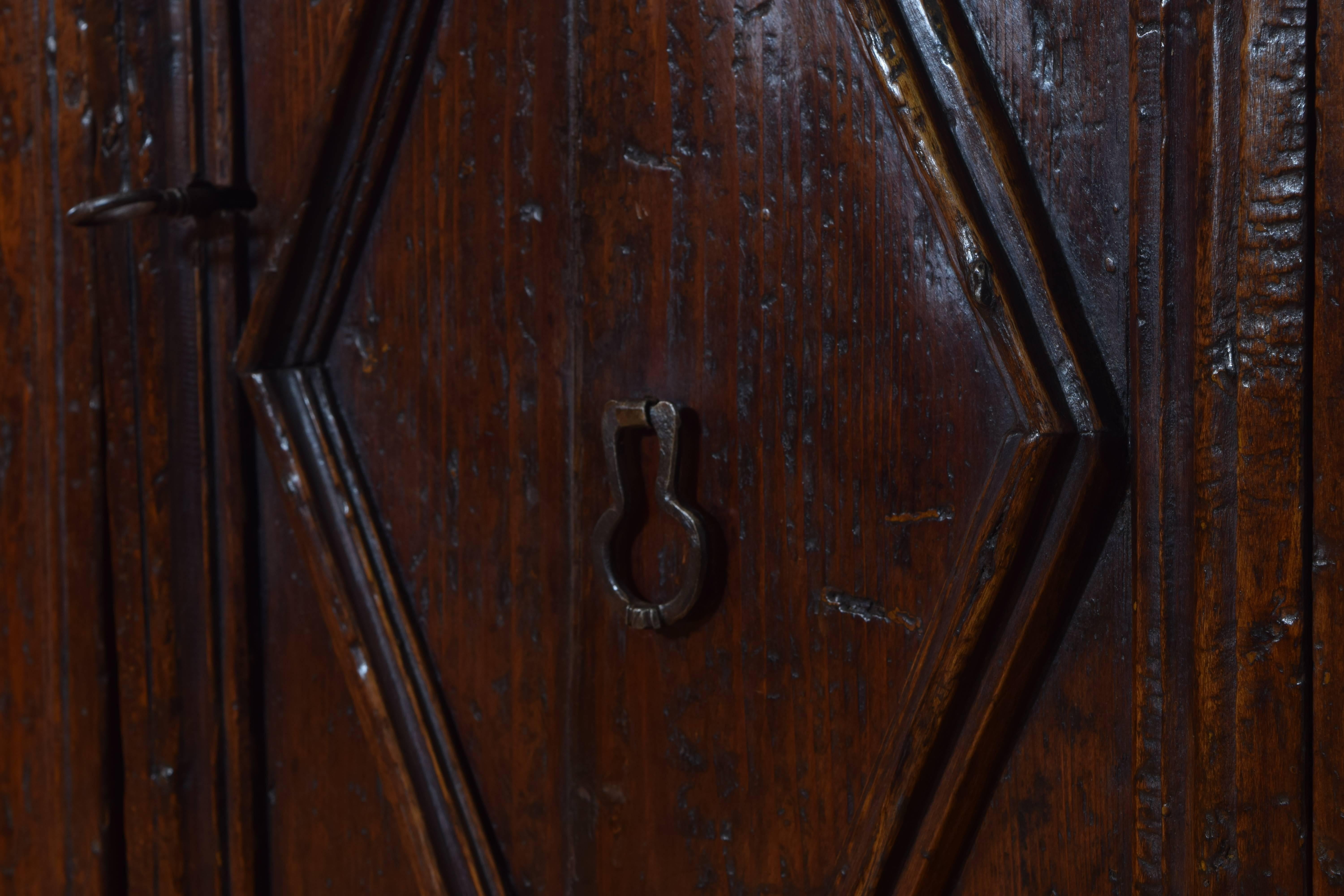 Tuscan Baroque Larchwood Two-Door Credenza with Raised Lozenge Panels 1
