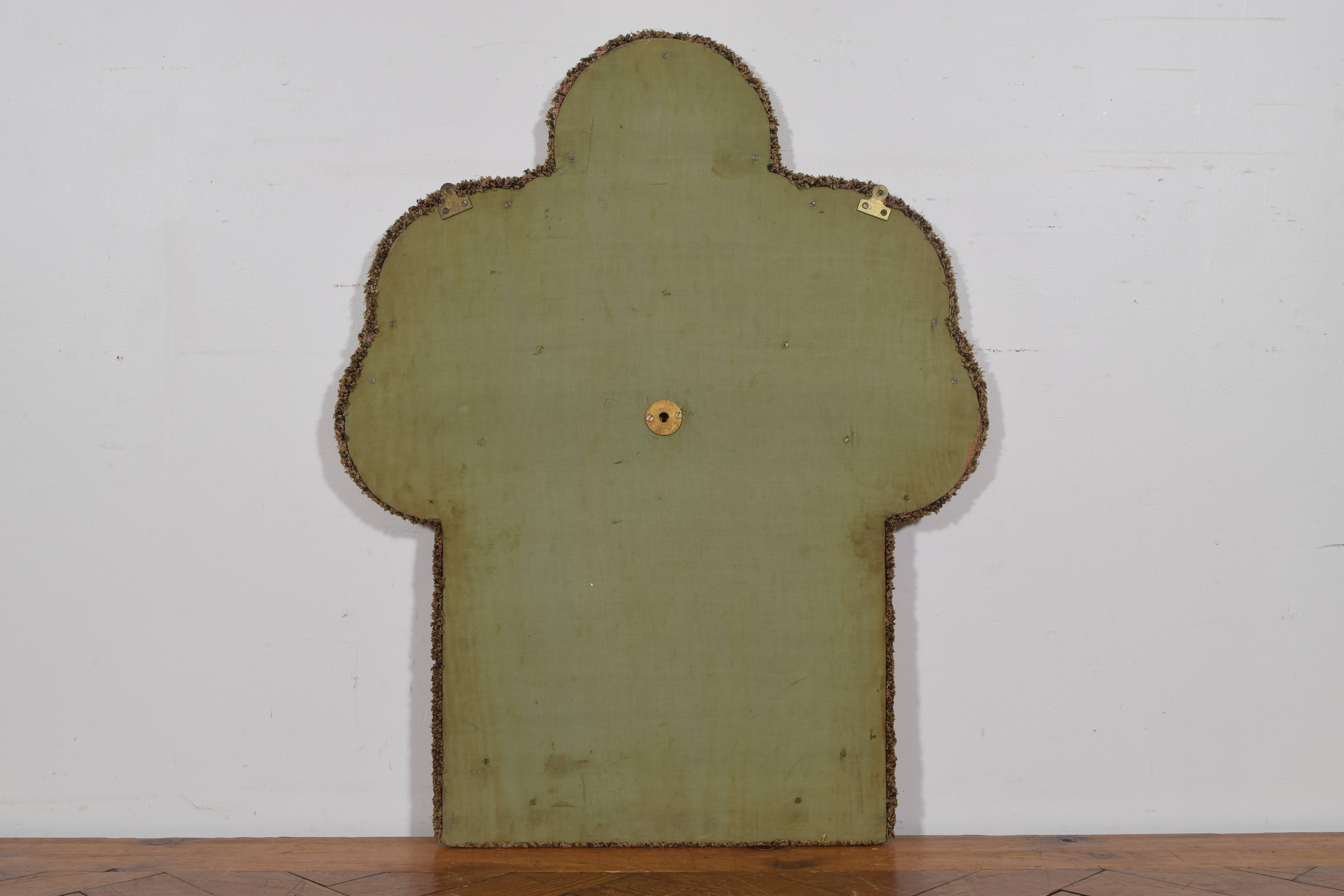 Dutch or English Arts & Crafts, Queen Anne Style Upholstered Mirror, circa 1900 3