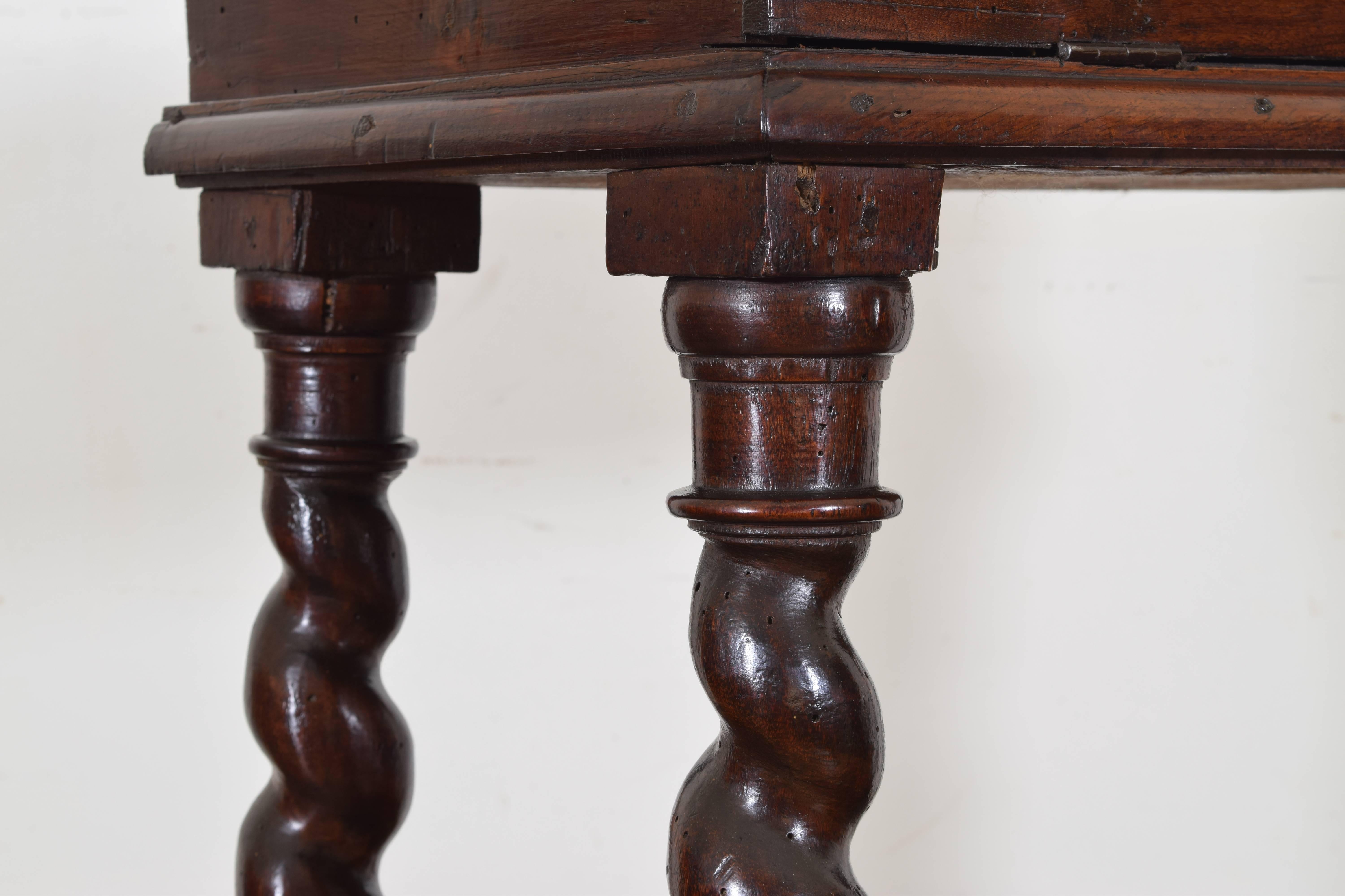 Italian Baroque Style Walnut Tall Console, 19th Century 3