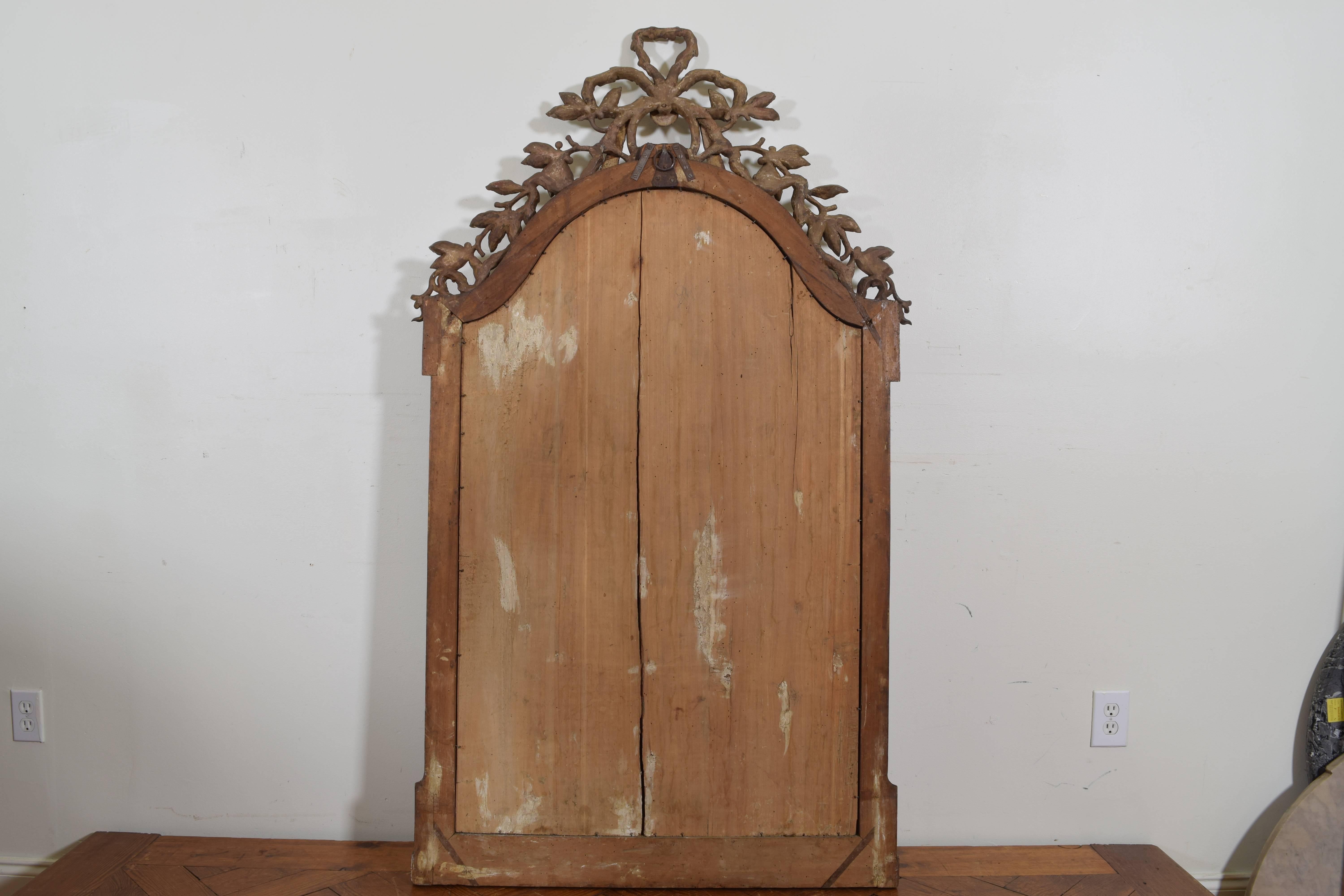 Exceptional Italian, Parma, Carved and Silvered Wooden Mirror, circa 1780 5