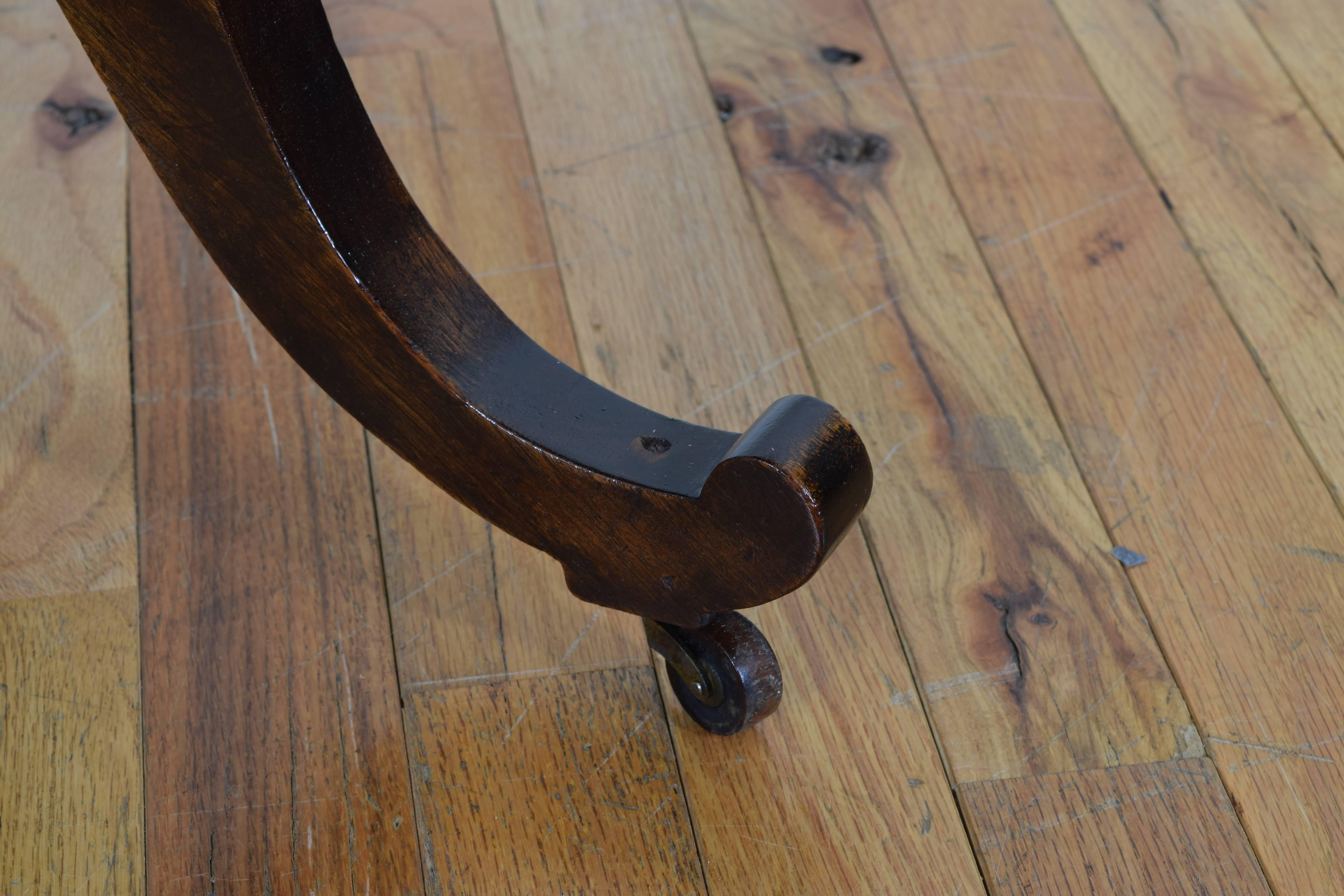 French Restauration Mahogany Brass & Marble Tilt-Top Table, Early 19th Century 6