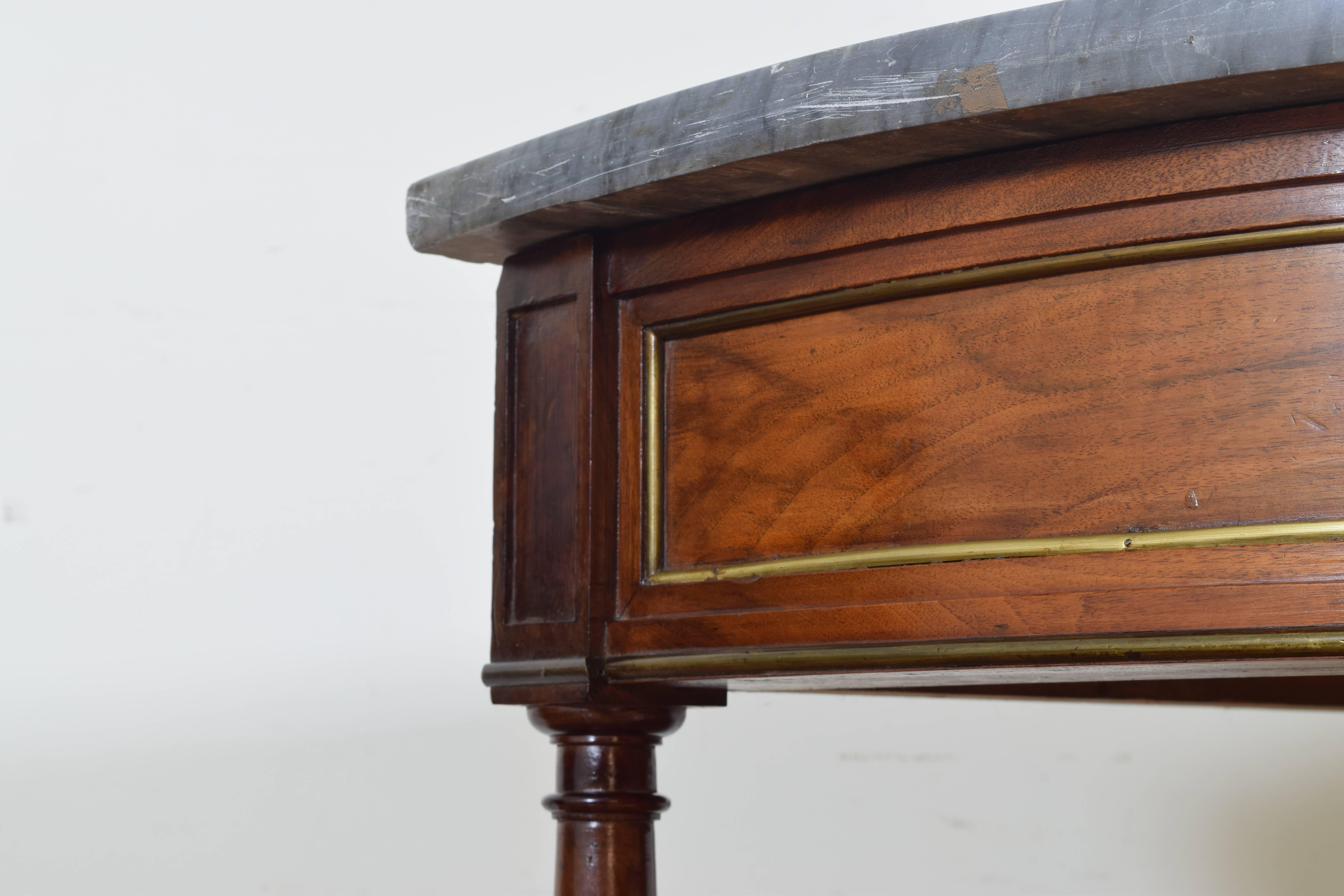 French Directoire Cherrywood, Marble-Top Console Table, Early 19th Century 3