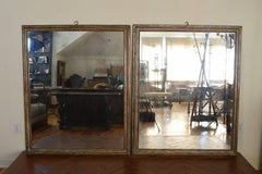 Pair of Large Italian Carved Wood and Mecca Frames Now Mirrors, Mid-18th Century