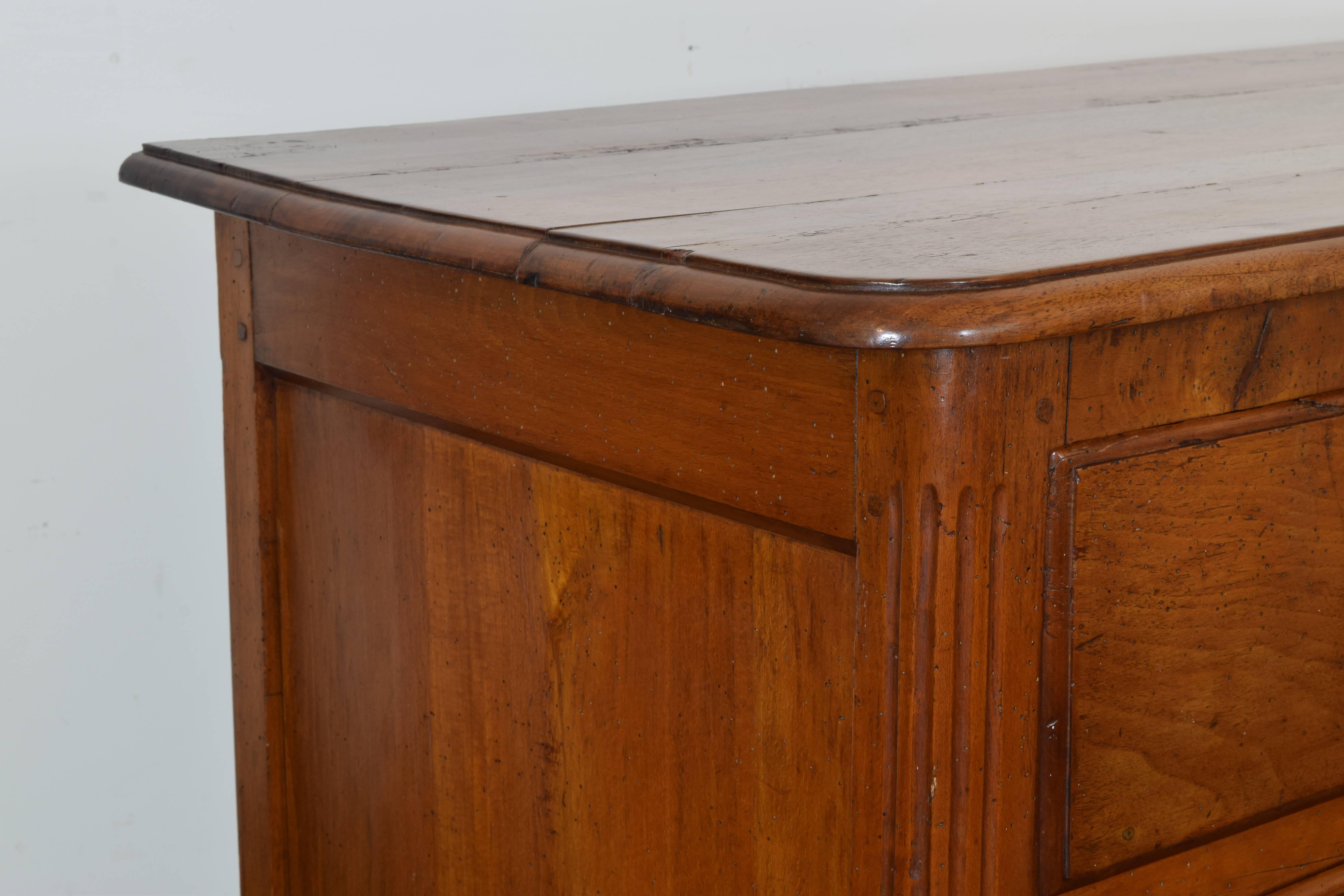 18th Century Late LXVI Period French Light Walnut Four-Drawer Commode