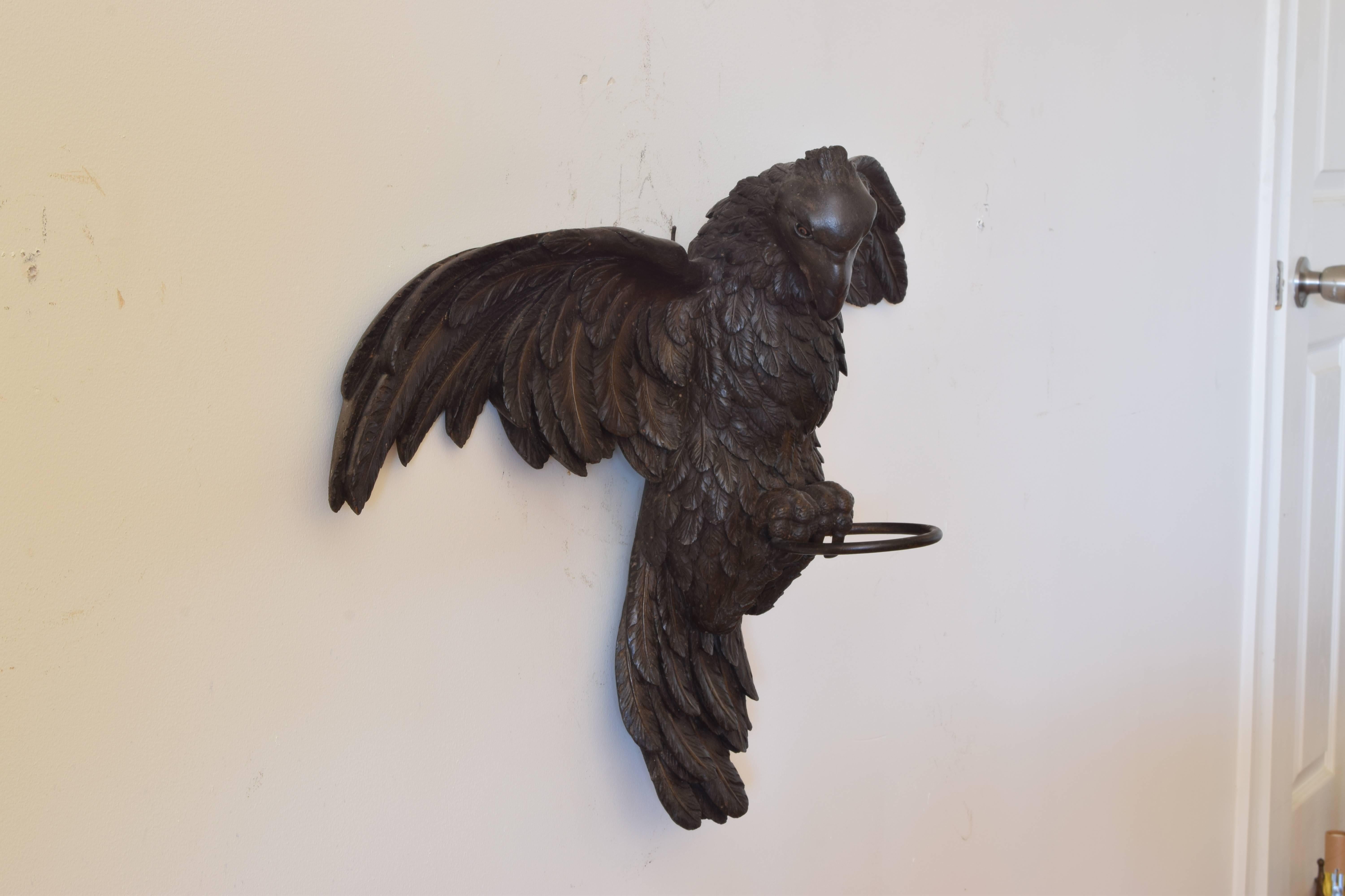 Early 19th Century Italian Empire Period, Naples, Carved Wooden Eagle, circa 1800
