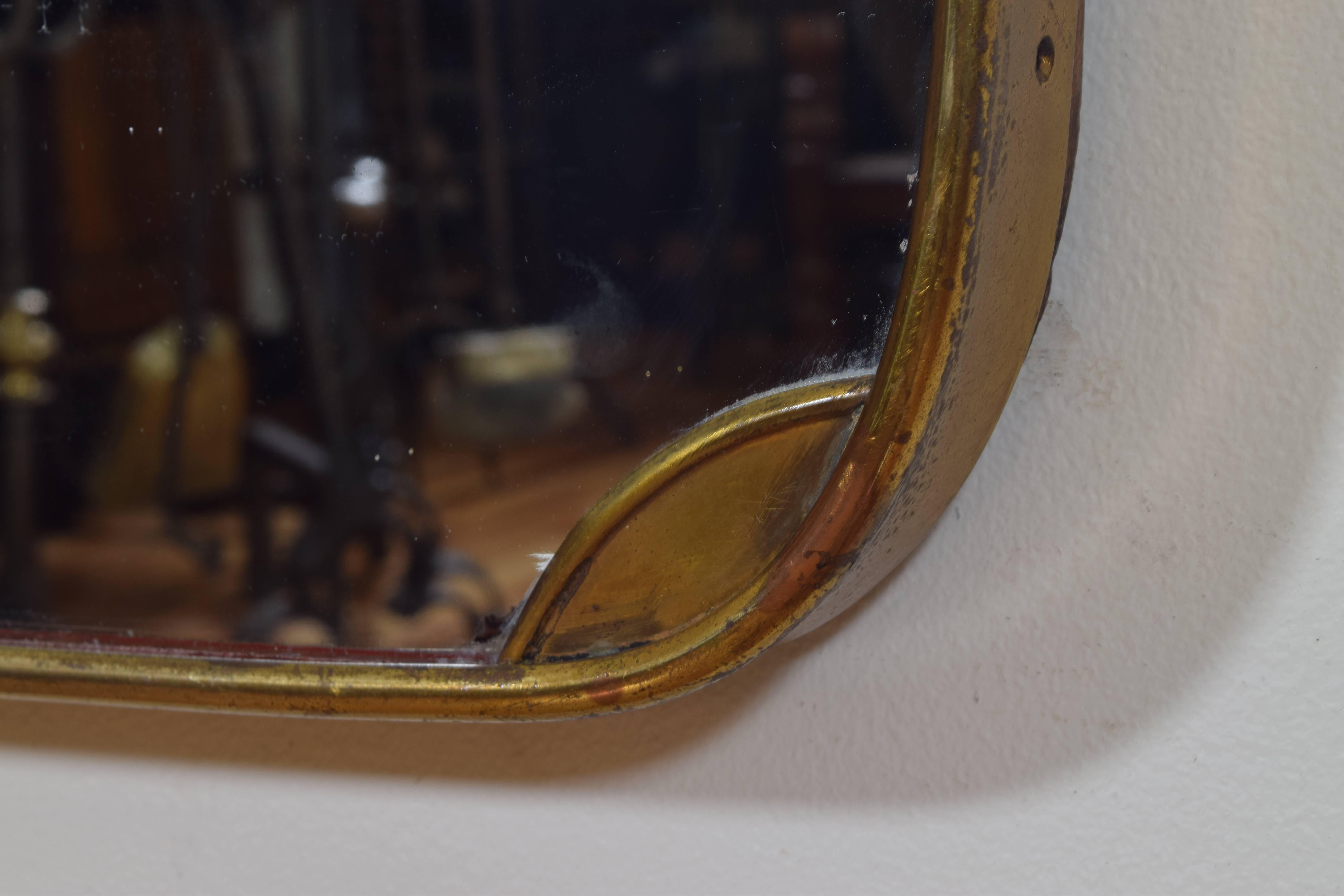 Italian Mid-20th Century Brass Mirror 2