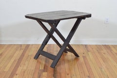 French Walnut and Painted Folding Table, 19th Century