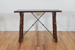 Spanish Walnut and Wrought Iron Table, Early 18th Century