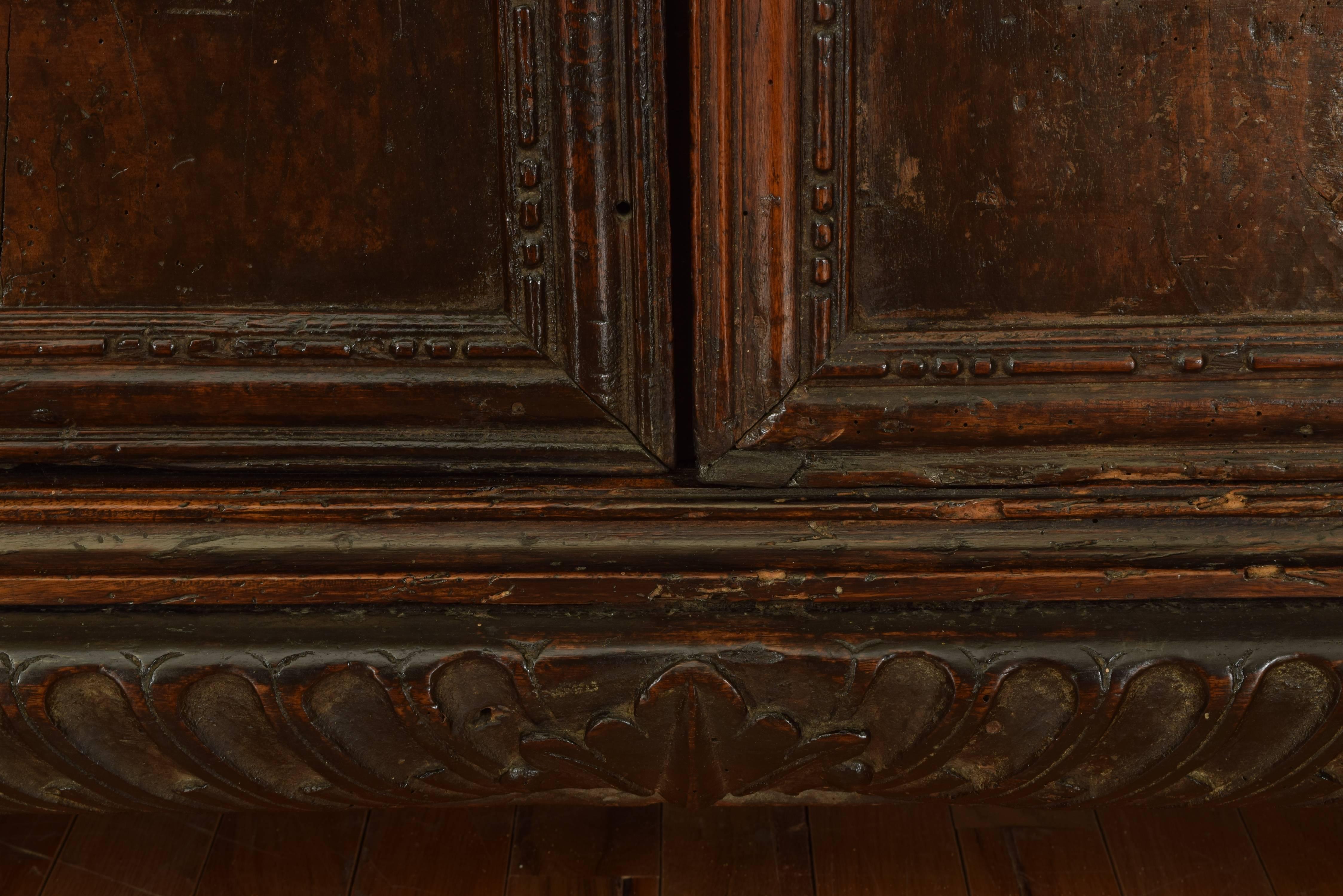 Italian, Tuscany, Carved and Paneled Walnut Armadio, Baroque, 17th Century 3