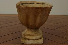 Italian, Sicily, Carved Marble Acquasantiera, Mid-17th Century