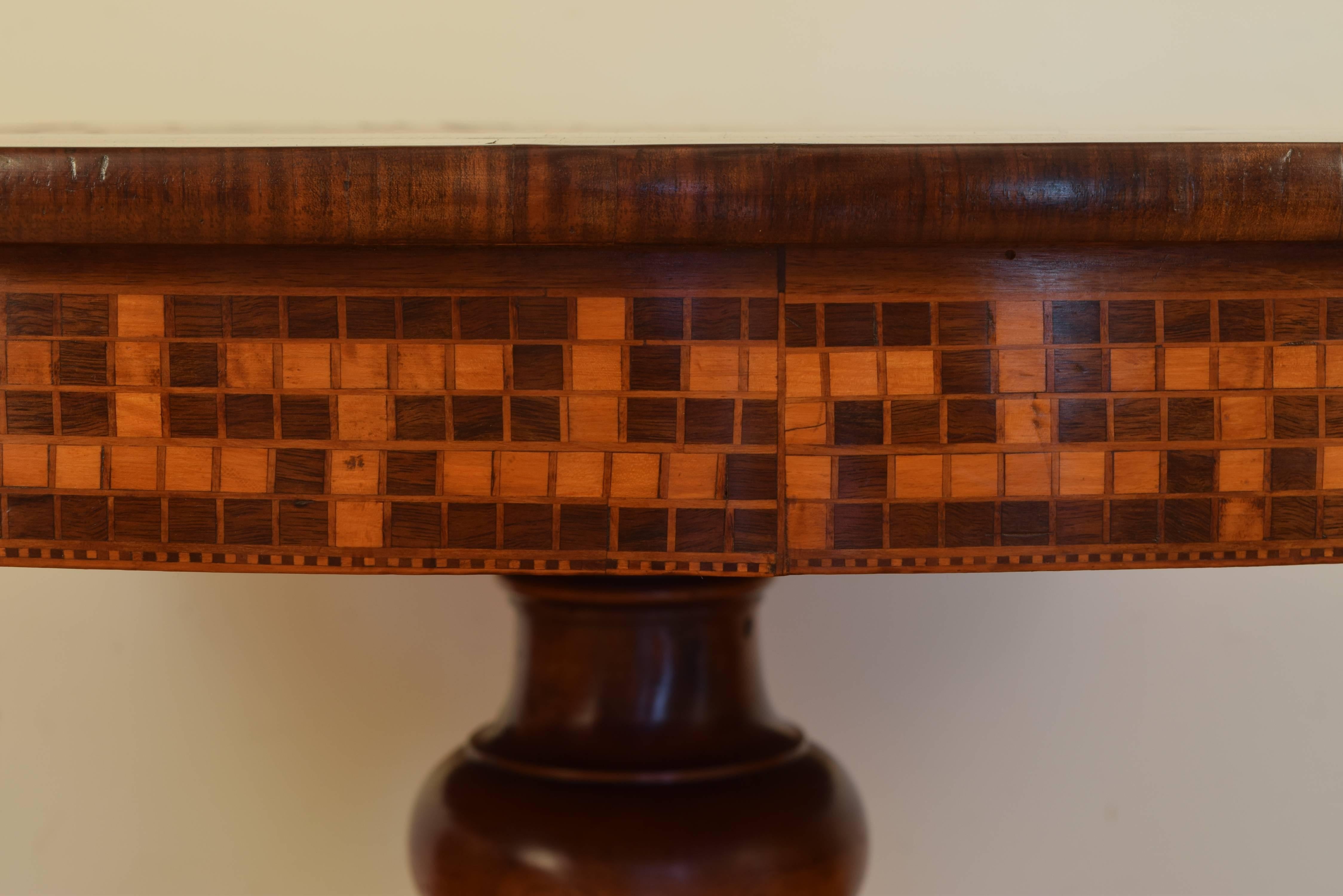Italian Neoclassical Period Walnut and Inlaid Center Table 2
