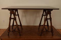 Italian Walnut and Rosewood Tall Adjustable Drafting Table, 19th Century