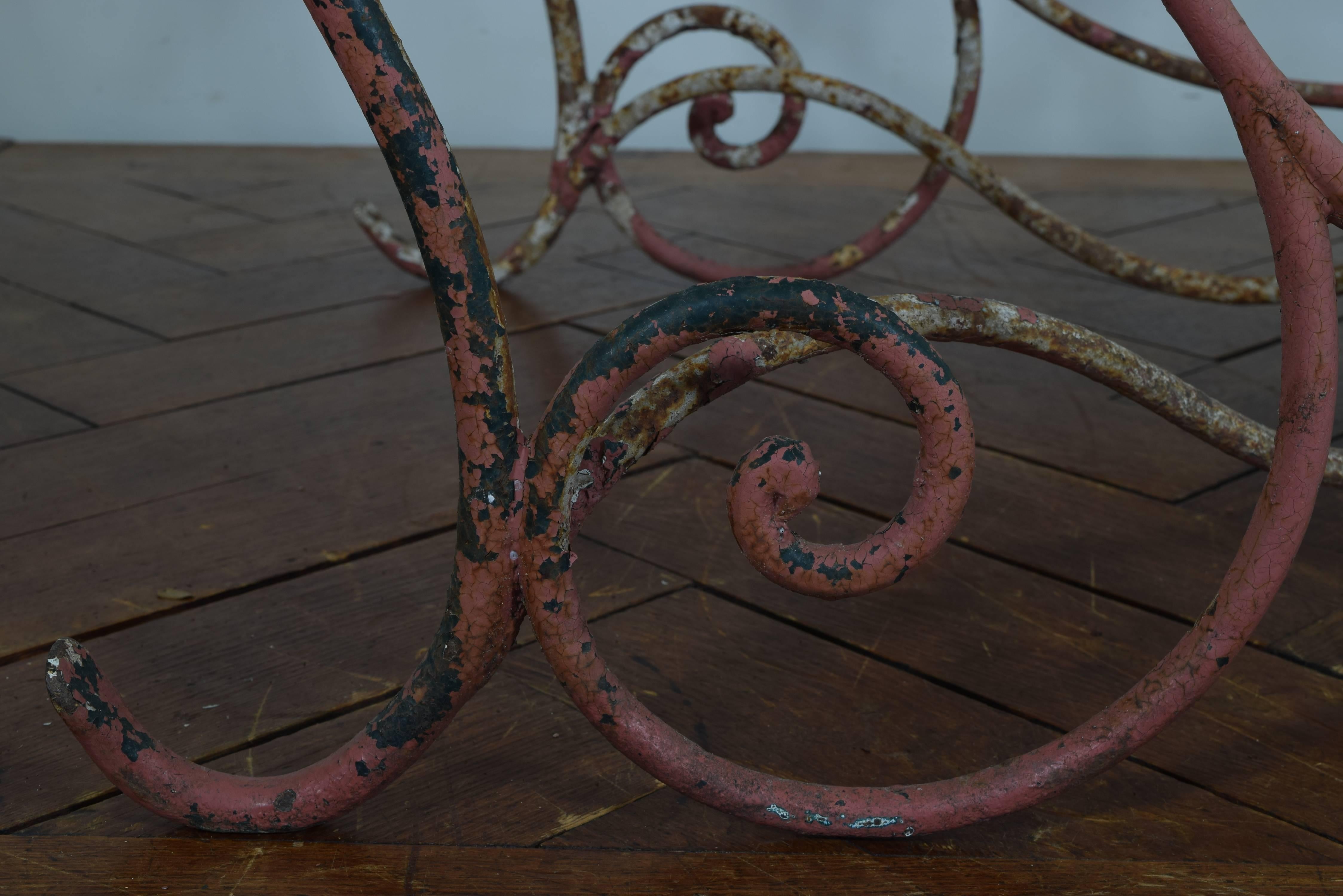Massive Turn of the 20th Century Painted Iron and Wood Birdcage 4