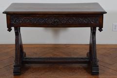French Gothic Revival One-Drawer Writing Table, 3rd Quarter of 19th Century