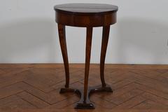 Italian, Veneto, Walnut 1-Drawer Table on Unique Base, 1st Quarter 19th Century