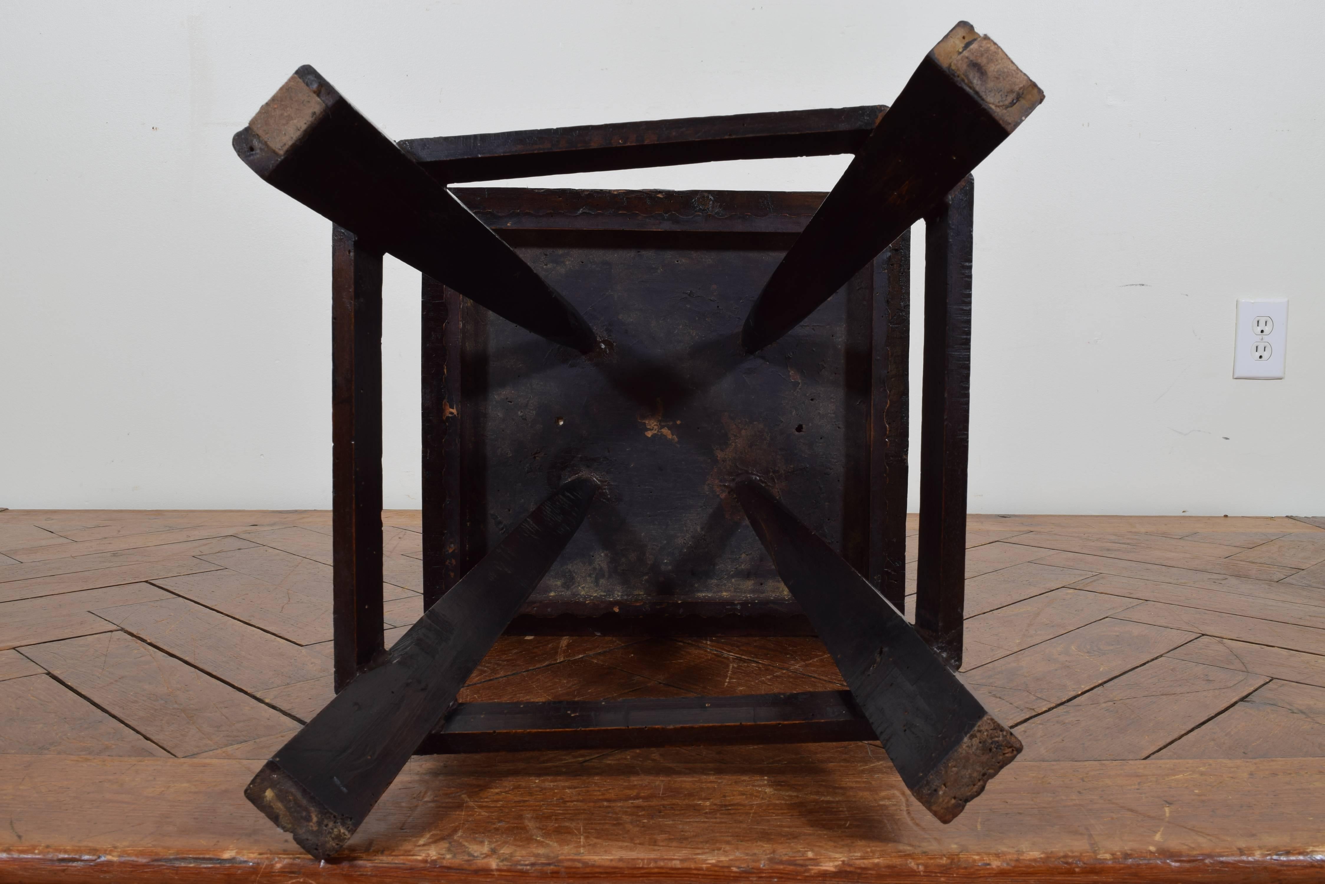 Italian Renaissance Style Carved and Ebonized Side Table, Late 19th Century 3