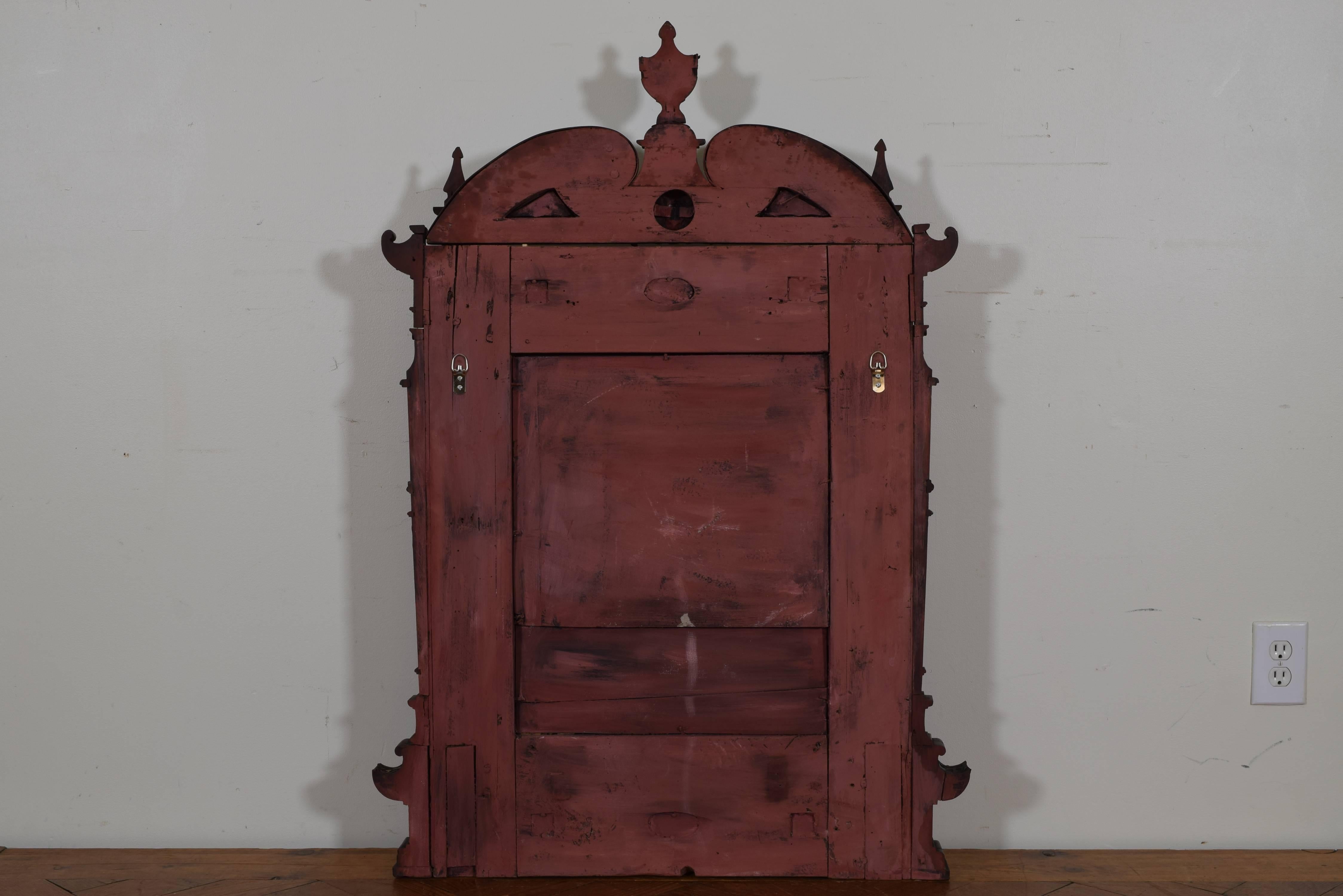 Italian, Probably Venice, Rosewood and Brass Decorated Mirror, 19th Century 4