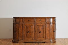 Italian, Tuscan, Neoclassical Period Walnut 4-Drawer, 4-Door Credenza, ca. 1800