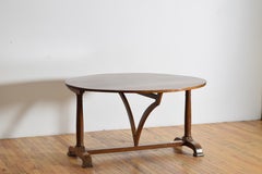 French Late Neoclassic Walnut Folding Vendange Table, ca. 1835-1840