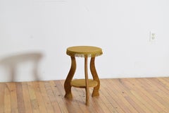 Italian Baroque Style Velvet Upholstered Baroque Style Side Table