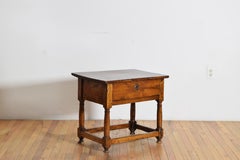 Spanish Louis XIV Period Light Walnut 1-Drawer Low Table, ca. 1700
